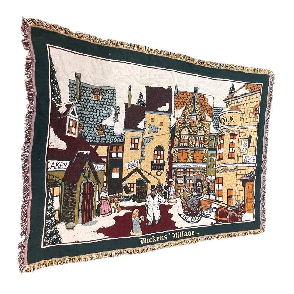 Department 56 Goodwin Weavers Dickebs Village Blanket Throw Christmas Holidays‎